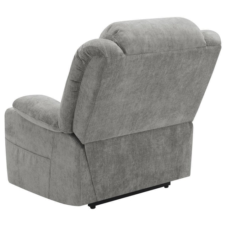 Houston - Upholstered Power Lift Recliner - Gray Lift Chair modern furniture Contempo Furniture