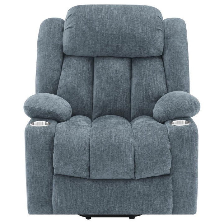 Houston - Upholstered Power Lift Recliner - Slate Blue Lift Chair modern furniture Contempo Furniture