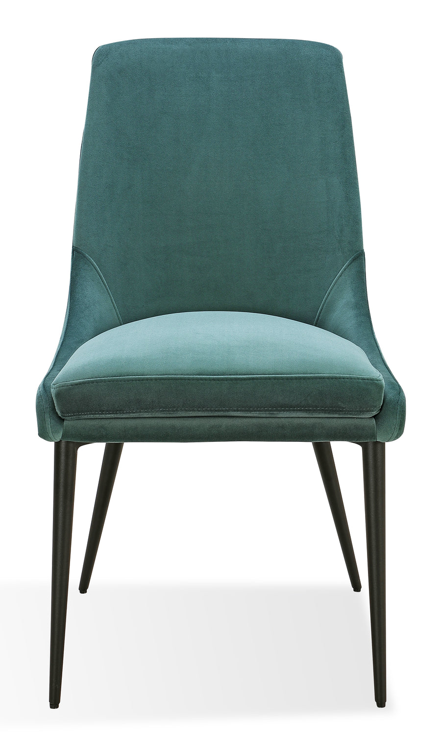 Modus Furniture Fmbf63G Winston Upholstered Metal Leg Dining Chair In Smoked Green And Black