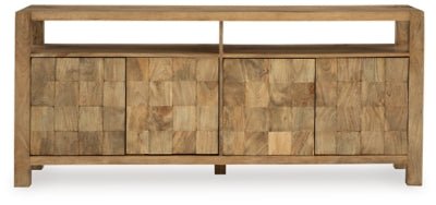 Hudwick Accent Cabinet - Light Brown Accent Cabinet modern furniture Contempo Furniture