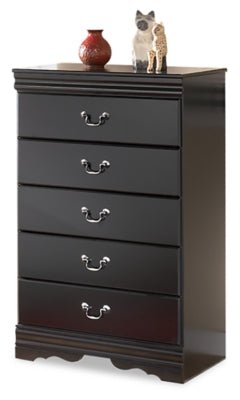 Huey Vineyard Chest of Drawers - Black | Ashley Furniture