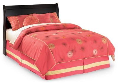 Huey Vineyard Full Sleigh Headboard - Black | Ashley Furniture