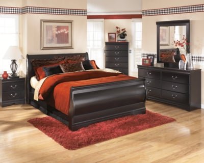 Huey Vineyard Nightstand - Black Accent Nightstand modern furniture Contempo Furniture