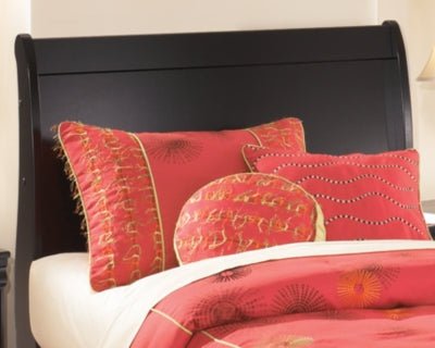 Huey Vineyard Twin Sleigh Headboard - Black | Ashley Furniture