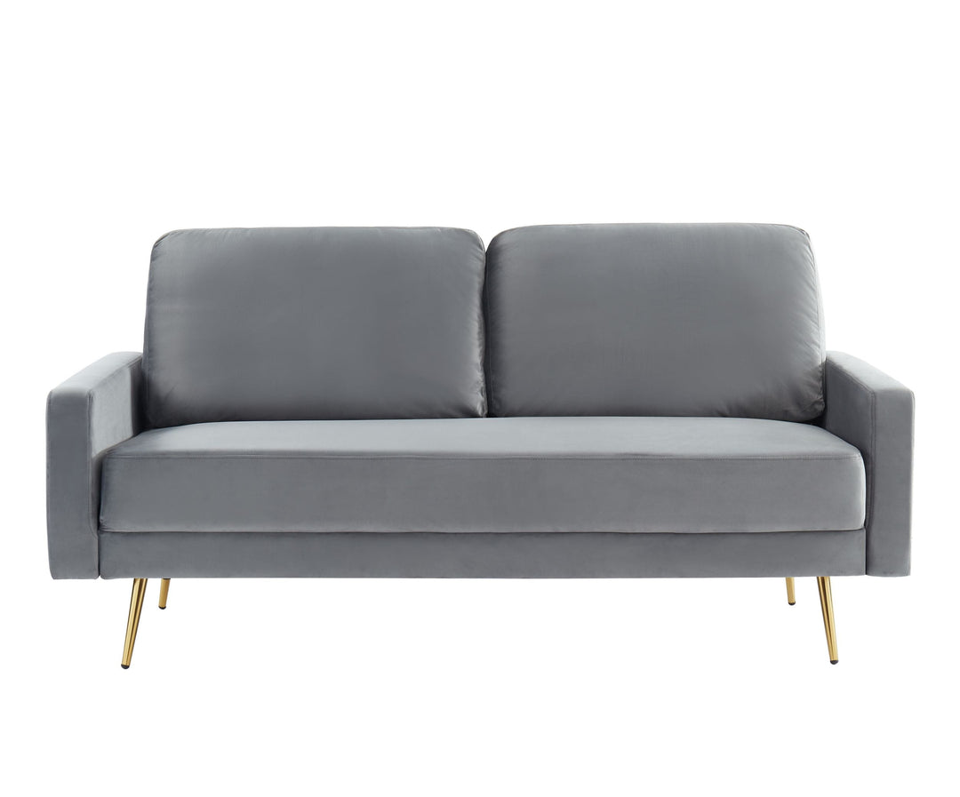 Huffine  Modern Grey Fabric Sofa