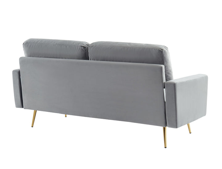 Huffine  Modern Grey Fabric Sofa