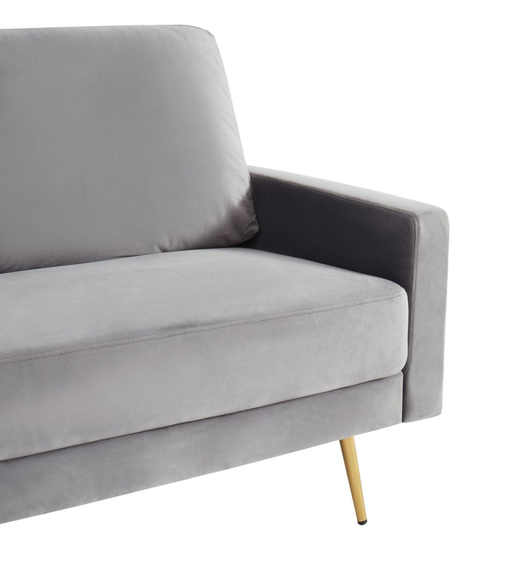 Huffine  Modern Grey Fabric Sofa