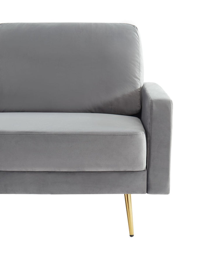 Huffine  Modern Grey Fabric Sofa