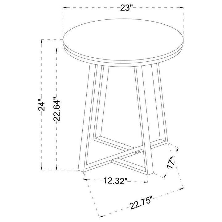 Hugo - 2 Piece Faux Marble Coffee And End Table Set - White Table Set modern furniture Contempo Furniture