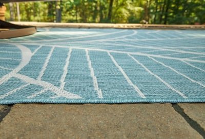 Hulsia 5' x 7' Rug - Blue Indoor/Outdoor Rug modern furniture Contempo Furniture