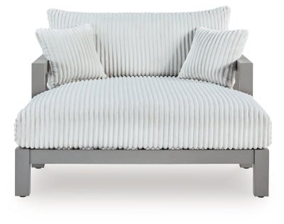 Hurley Park Outdoor Chaise Lounge with Cushion - Gray Chaise modern furniture Contempo Furniture