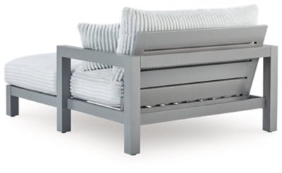 Hurley Park Outdoor Chaise Lounge with Cushion - Gray Chaise modern furniture Contempo Furniture