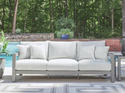 Hurley Park Outdoor Sofa with Cushion - Gray Outdoor Seating modern furniture Contempo Furniture