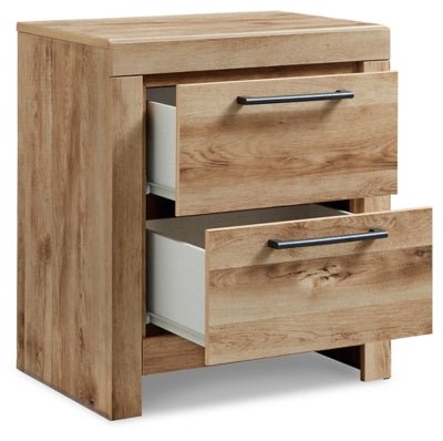 Hyanna Nightstand - Beige Nightstand w/ Charging Station modern furniture Contempo Furniture