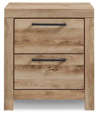 Hyanna Nightstand - Beige Nightstand w/ Charging Station modern furniture Contempo Furniture