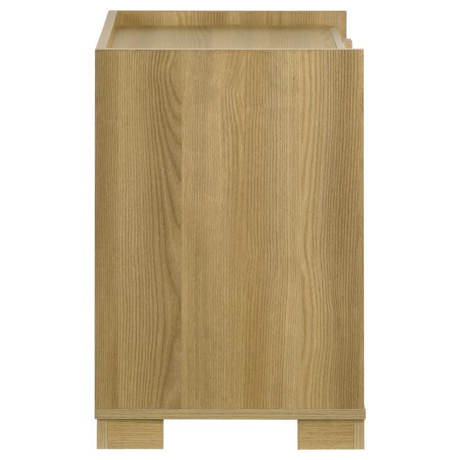 Hyland - 2 - Drawer Nightstand Bedside Table - Natural Accent Nightstand modern furniture Contempo Furniture
