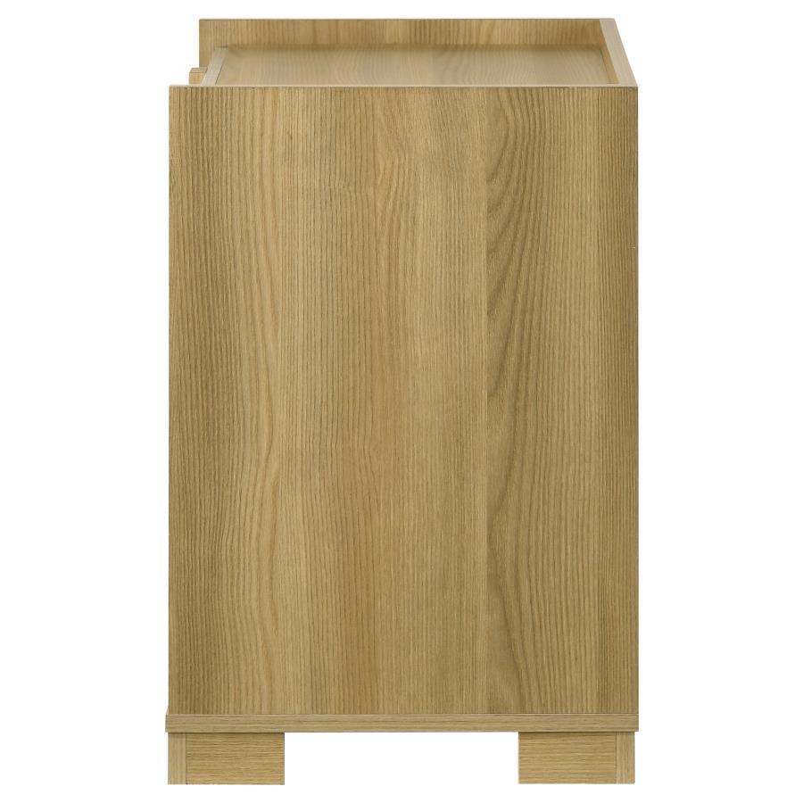 Hyland - 2 - Drawer Nightstand Bedside Table - Natural Accent Nightstand modern furniture Contempo Furniture