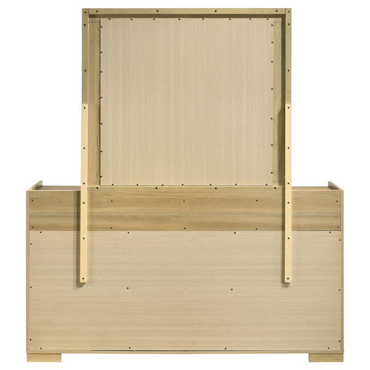 Hyland - 6 - Drawer Dresser With Mirror - Natural Dresser &amp; Mirror modern furniture Contempo Furniture