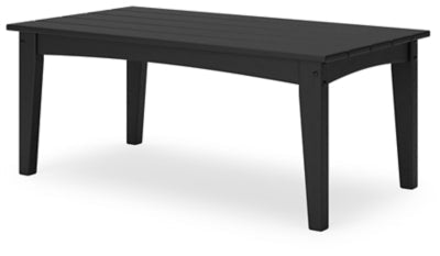 Hyland Wave Outdoor Coffee Table - Black Coffee Table modern furniture Contempo Furniture