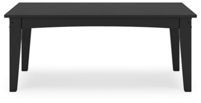 Hyland Wave Outdoor Coffee Table - Black Coffee Table modern furniture Contempo Furniture