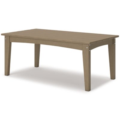 Hyland Wave Outdoor Coffee Table - Dark Brown Coffee Table modern furniture Contempo Furniture