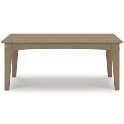 Hyland Wave Outdoor Coffee Table - Dark Brown Coffee Table modern furniture Contempo Furniture
