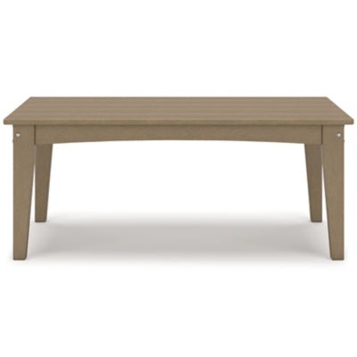 Hyland Wave Outdoor Coffee Table - Dark Brown Coffee Table modern furniture Contempo Furniture