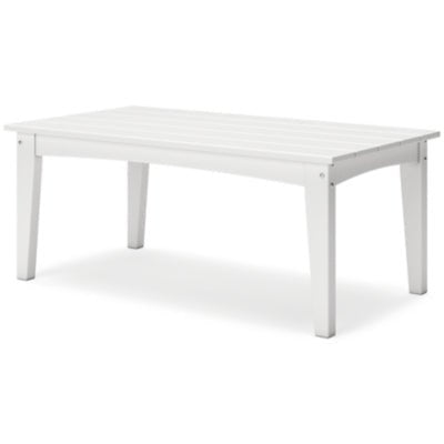 Hyland Wave Outdoor Coffee Table - White Coffee Table modern furniture Contempo Furniture
