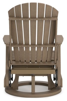 Hyland Wave Outdoor Swivel Glider Chair - Dark Brown Swivel Chair modern furniture Contempo Furniture