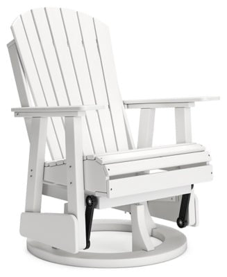 Hyland Wave Outdoor Swivel Glider Chair - White | Ashley Furniture