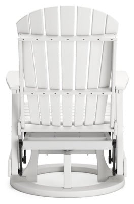 Hyland Wave Outdoor Swivel Glider Chair - White Swivel Chair modern furniture Contempo Furniture