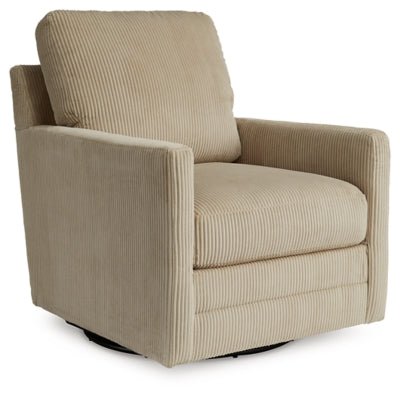 Icaman Swivel Accent Chair - Beige | Ashley Furniture