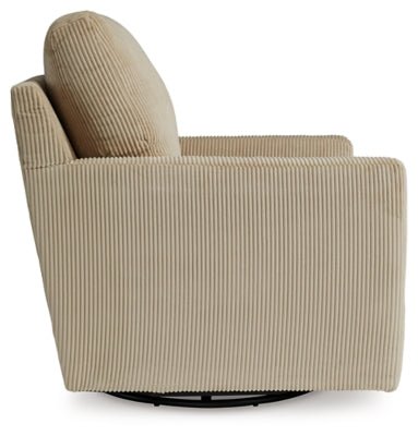 Icaman Swivel Accent Chair - Beige Swivel Chair modern furniture Contempo Furniture