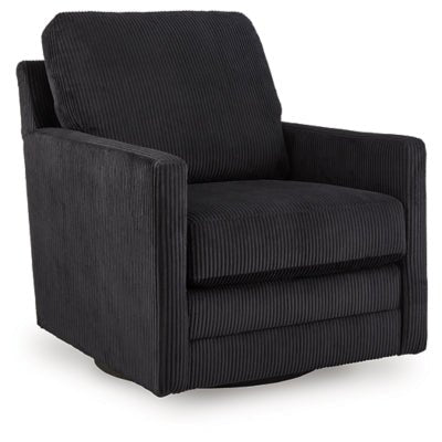 Icaman Swivel Accent Chair - Black | Ashley Furniture