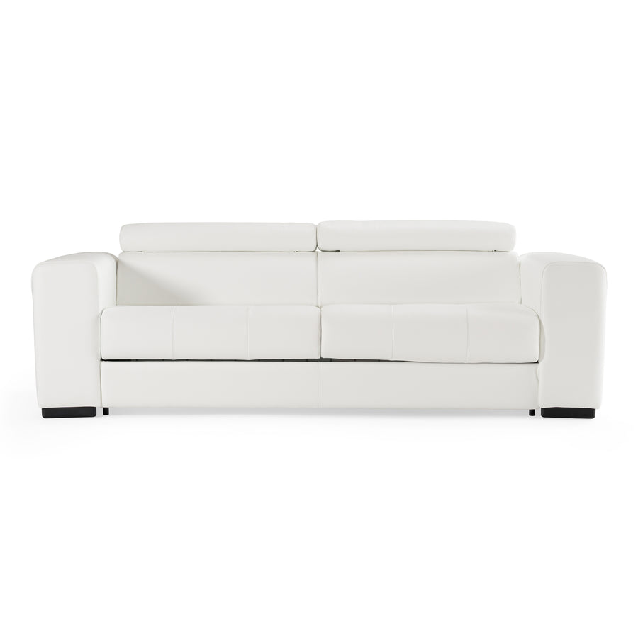 Icon - Modern Italian White Leather Sofa Bed