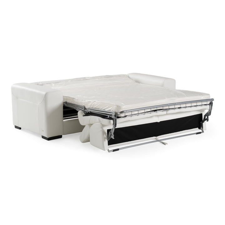 Icon - Modern Italian White Leather Sofa Bed