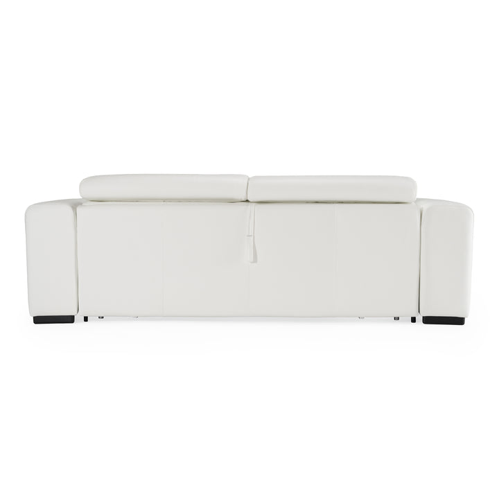 Icon - Modern Italian White Leather Sofa Bed