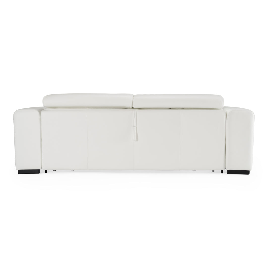 Icon - Modern Italian White Leather Sofa Bed
