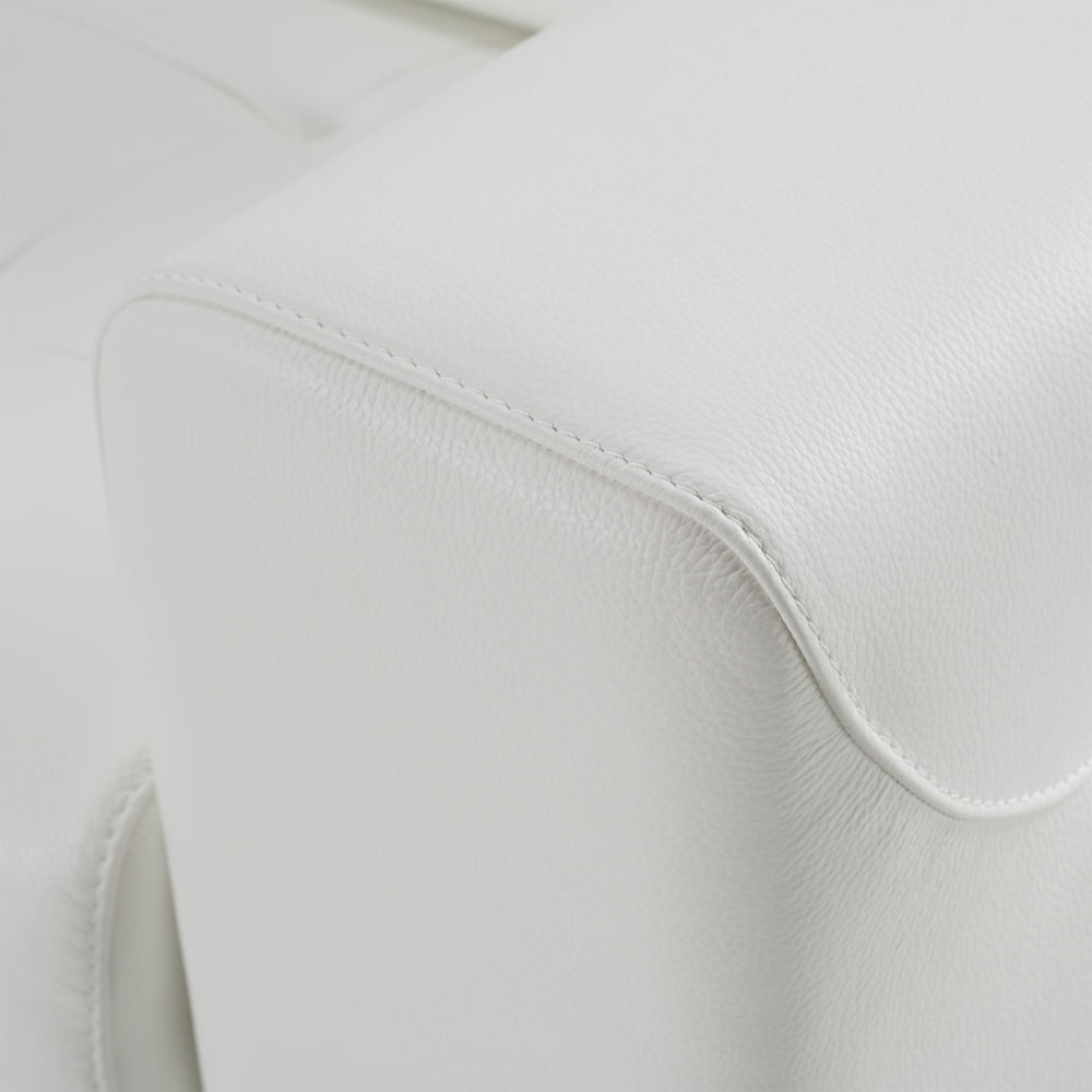 Icon - Modern Italian White Leather Sofa Bed - View 7