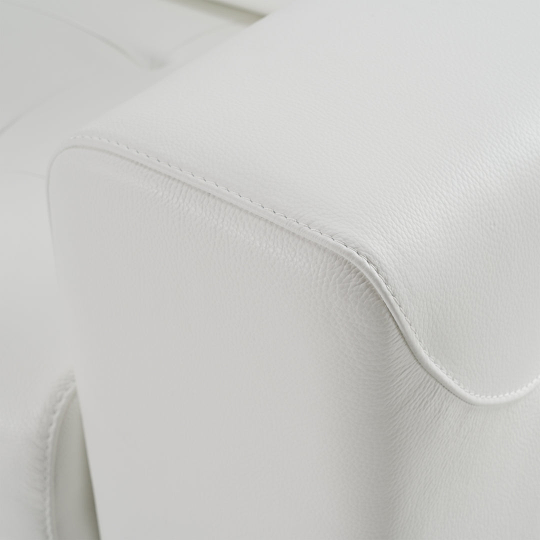 Icon - Modern Italian White Leather Sofa Bed