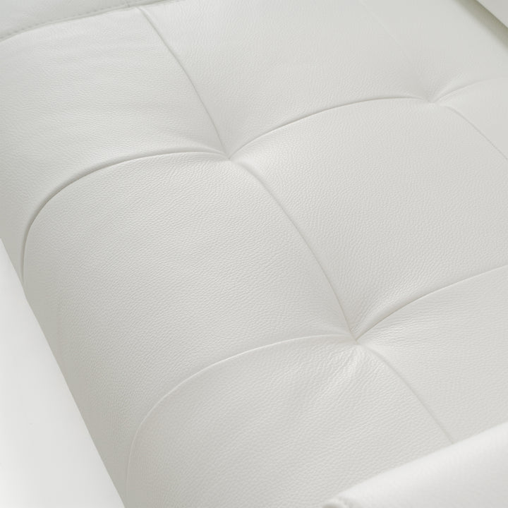 Icon - Modern Italian White Leather Sofa Bed