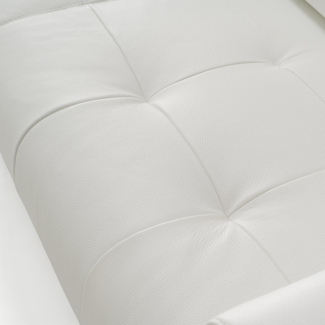 Icon - Modern Italian White Leather Sofa Bed