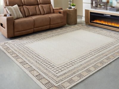 Idaman Large Rug - Beige Area Rug modern furniture Contempo Furniture