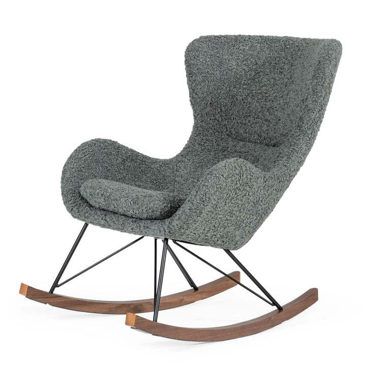 Ikard  Modern Grey Sheep Rocking Chair