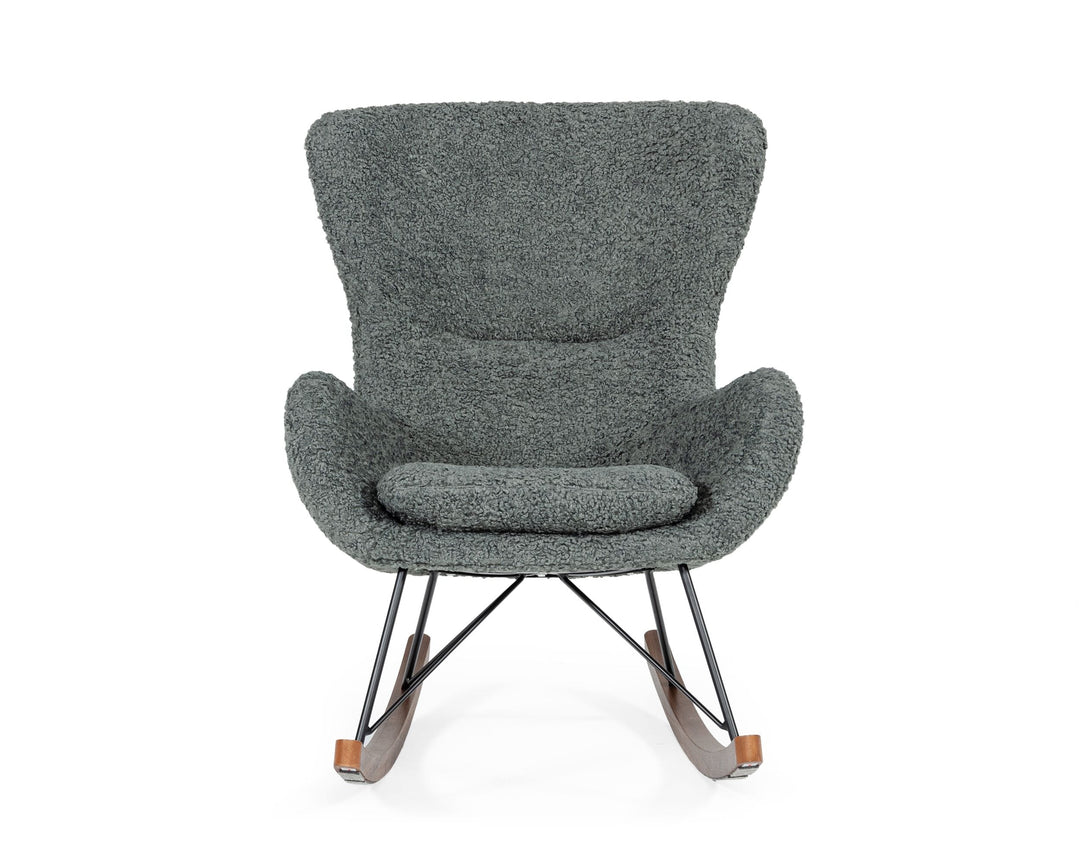 Ikard  Modern Grey Sheep Rocking Chair