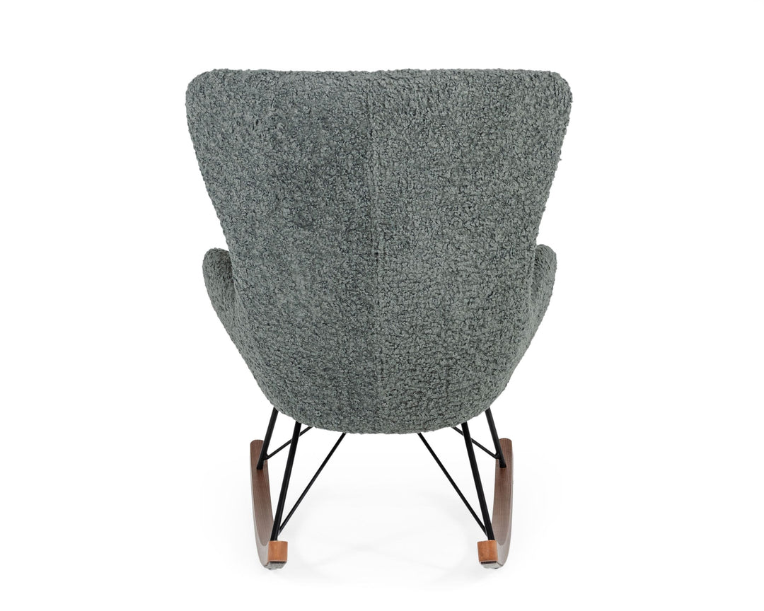 Ikard  Modern Grey Sheep Rocking Chair