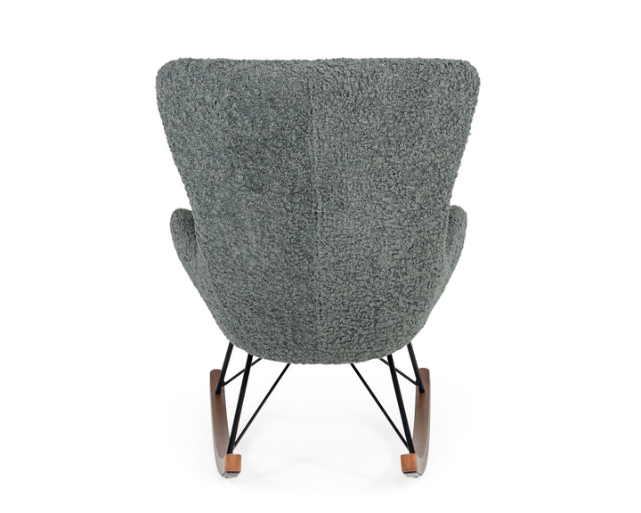 Ikard  Modern Grey Sheep Rocking Chair