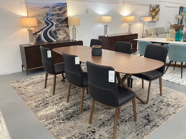 Utah - Modern Walnut Rectangular Dining Table