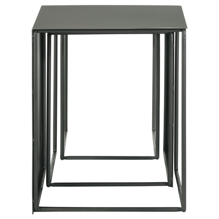 Imez - 3 Piece Rectangular Metal Nesting Table Set - Gray Nesting Table modern furniture Contempo Furniture