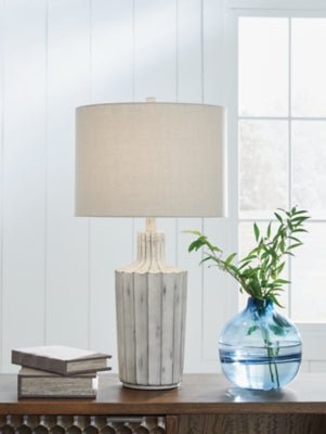 Imre Table Lamp - Light Brown Table Lamp modern furniture Contempo Furniture